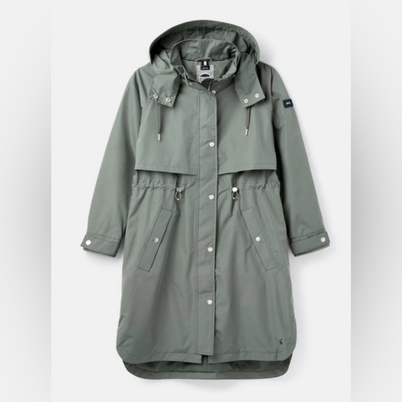 Joules Women's Waterproof Raincoat in Sage Green Size 16 - Picture 6 of 12